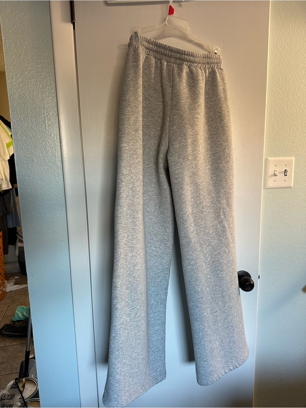 White Fox Boutique Gray High-Waist Straight Leg Drawstring Sweatpants - Picture 6 of 6